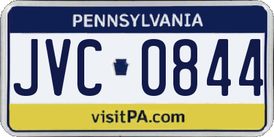 PA license plate JVC0844