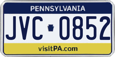 PA license plate JVC0852