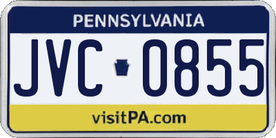 PA license plate JVC0855