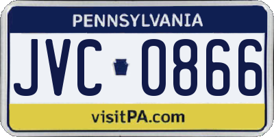 PA license plate JVC0866