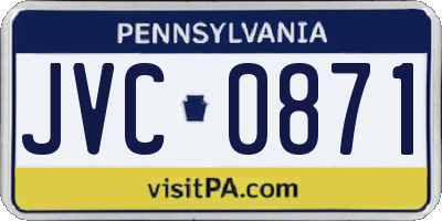 PA license plate JVC0871