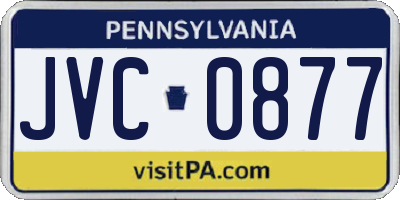 PA license plate JVC0877