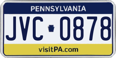 PA license plate JVC0878