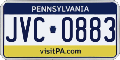 PA license plate JVC0883