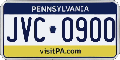 PA license plate JVC0900