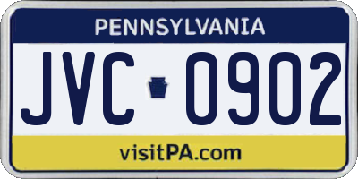 PA license plate JVC0902