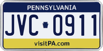 PA license plate JVC0911