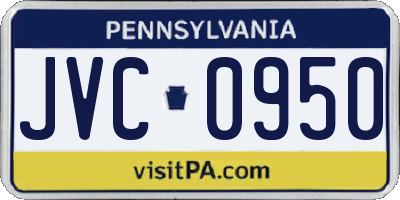 PA license plate JVC0950