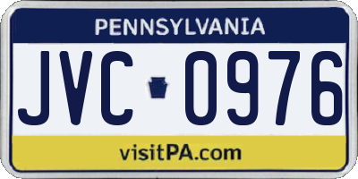 PA license plate JVC0976
