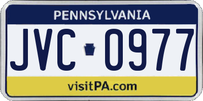 PA license plate JVC0977