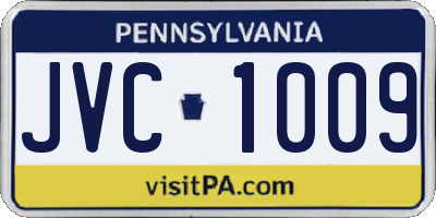 PA license plate JVC1009