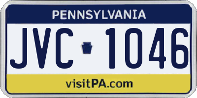 PA license plate JVC1046