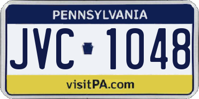 PA license plate JVC1048
