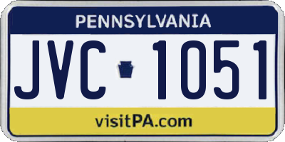 PA license plate JVC1051