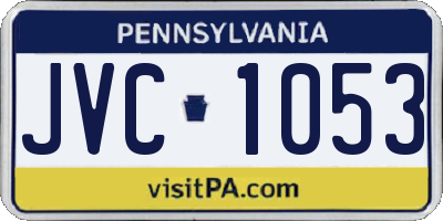 PA license plate JVC1053