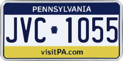 PA license plate JVC1055