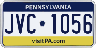 PA license plate JVC1056