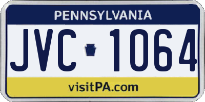 PA license plate JVC1064
