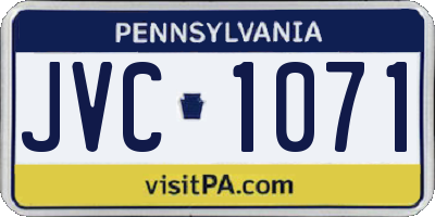 PA license plate JVC1071