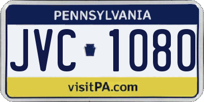 PA license plate JVC1080