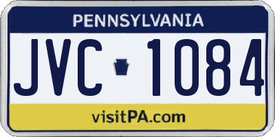 PA license plate JVC1084