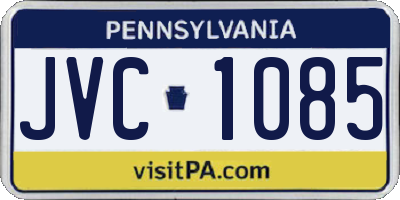 PA license plate JVC1085