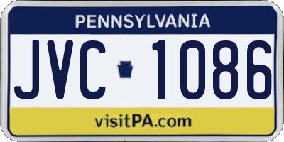 PA license plate JVC1086