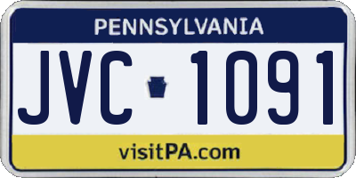 PA license plate JVC1091
