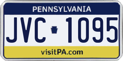 PA license plate JVC1095