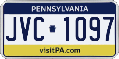 PA license plate JVC1097