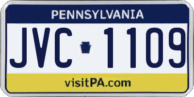 PA license plate JVC1109