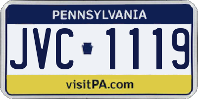 PA license plate JVC1119
