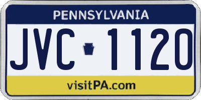 PA license plate JVC1120