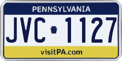 PA license plate JVC1127