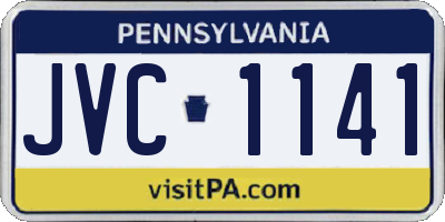PA license plate JVC1141