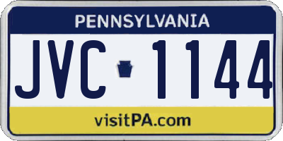 PA license plate JVC1144