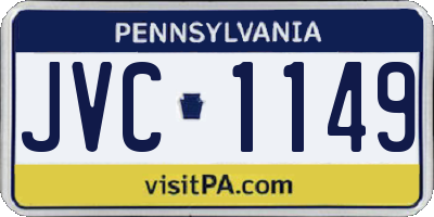 PA license plate JVC1149
