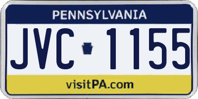 PA license plate JVC1155