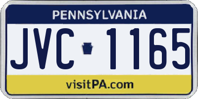 PA license plate JVC1165