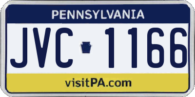 PA license plate JVC1166