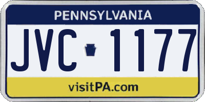 PA license plate JVC1177