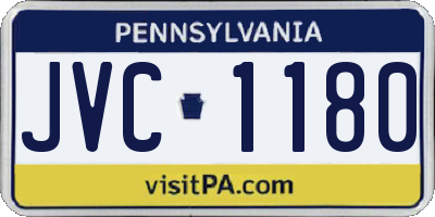 PA license plate JVC1180