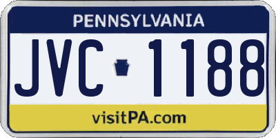 PA license plate JVC1188