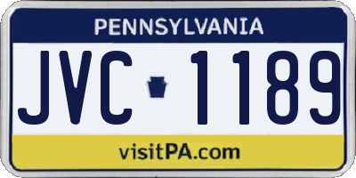 PA license plate JVC1189