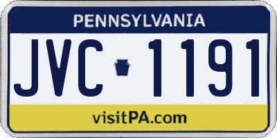 PA license plate JVC1191