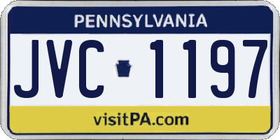 PA license plate JVC1197
