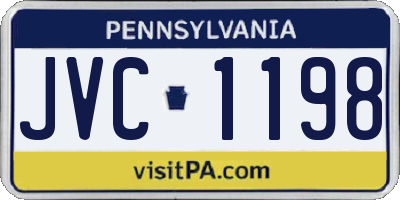 PA license plate JVC1198