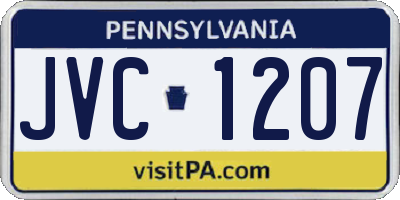 PA license plate JVC1207