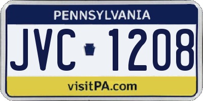 PA license plate JVC1208