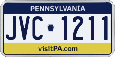 PA license plate JVC1211